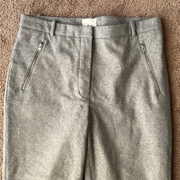 Wilfred Aritzia Grey Wool Blend Zip Pocket Trouser Pants - Picture 3 of 9